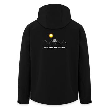 ECG Heartline Sine Sun Panneau solaire renouvelable - Veste softshell homme en polyester recyclé Stanley/Stella - noir - Dos - AI Model Male 185 light (185cm)