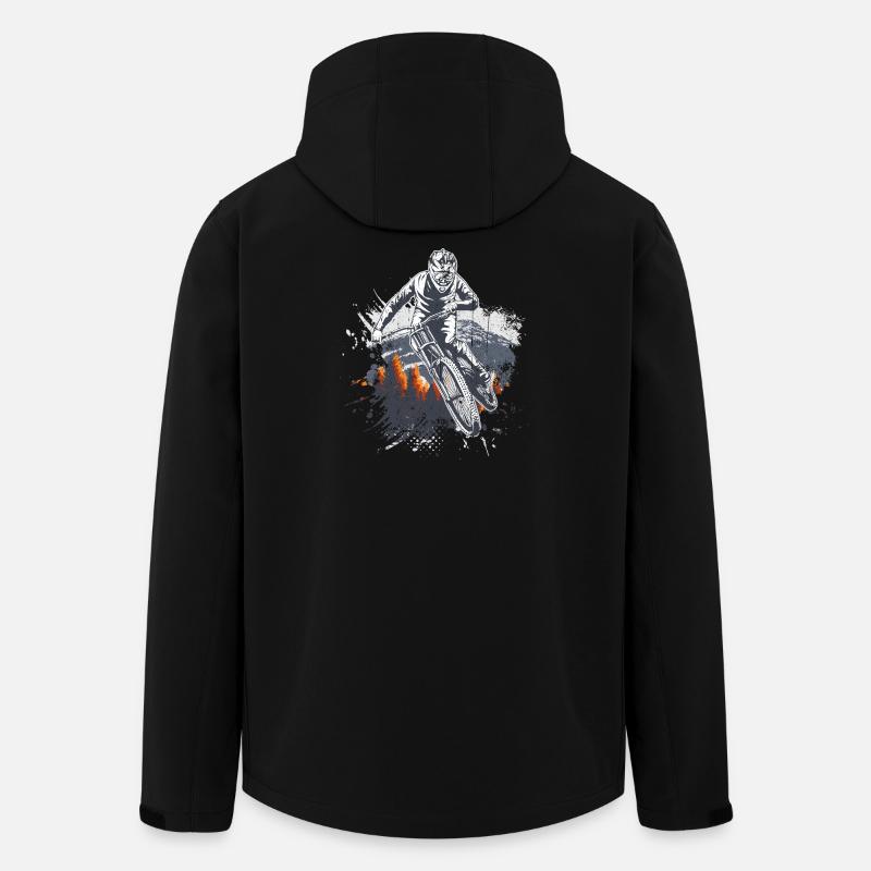 Moutain Fahrradbürste - Recycelte Männer Softshell-Jacke von Stanley/Stella - Schwarz