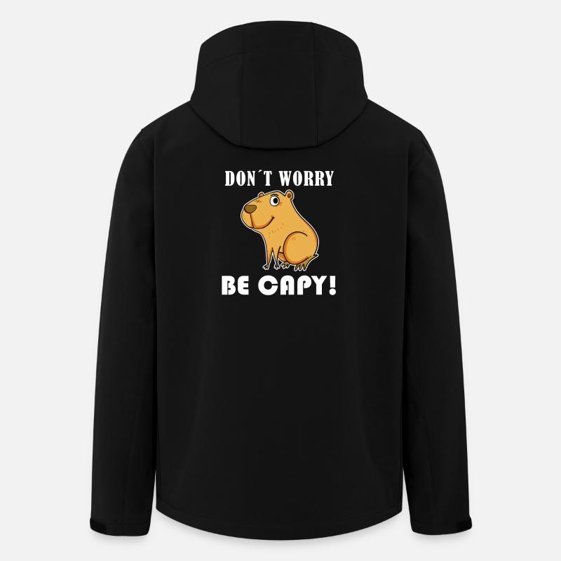 Capybara Wasserschwein Capybaras - Recycelte Männer Softshell-Jacke von Stanley/Stella - Schwarz