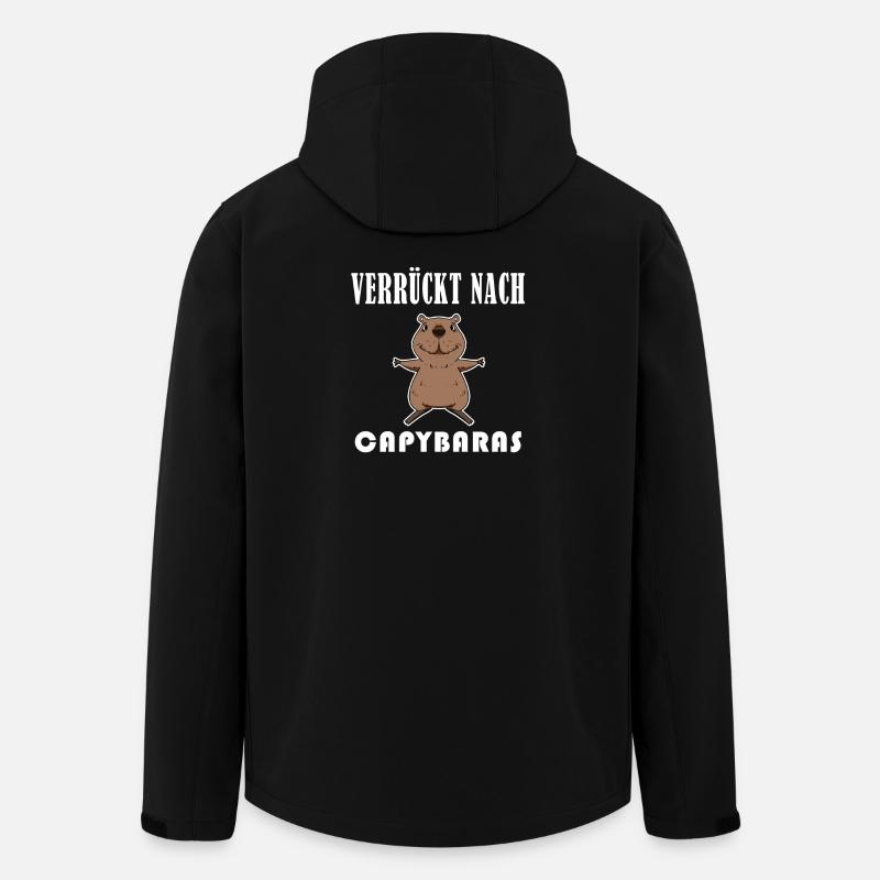 Capybara Wasserschwein Capybaras - Recycelte Männer Softshell-Jacke von Stanley/Stella - Schwarz