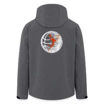 Cadeau Vintage BASKETBALL Sport Loisir - Veste softshell homme en polyester recyclé Stanley/Stella - noir - Dos - AI Model Male 185 light (185cm)