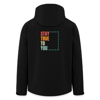 Restez fidèle à vous - Veste softshell homme en polyester recyclé Stanley/Stella - noir - Dos - AI Model Male 185 light (185cm)