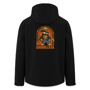 KNUDDELBAR Bär Gangster - Recycelte Männer Softshell-Jacke von Stanley/Stella - Schwarz - Hinten - AI Model Male 185 light (185cm)