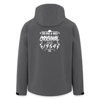 1954 - Year of construction 1954 - Year of construction 1954 - Men’s Recycled Softshell Jacket by Stanley/Stella - black - Back - AI Model Male 185 light (185cm)