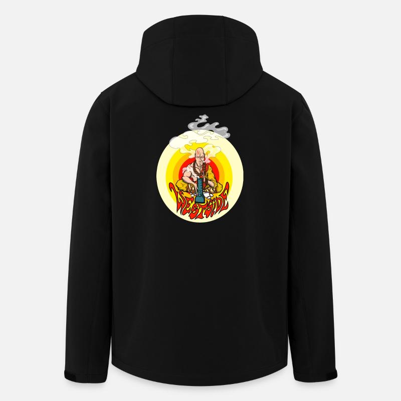 Westseite - Recycelte Männer Softshell-Jacke von Stanley/Stella - Schwarz