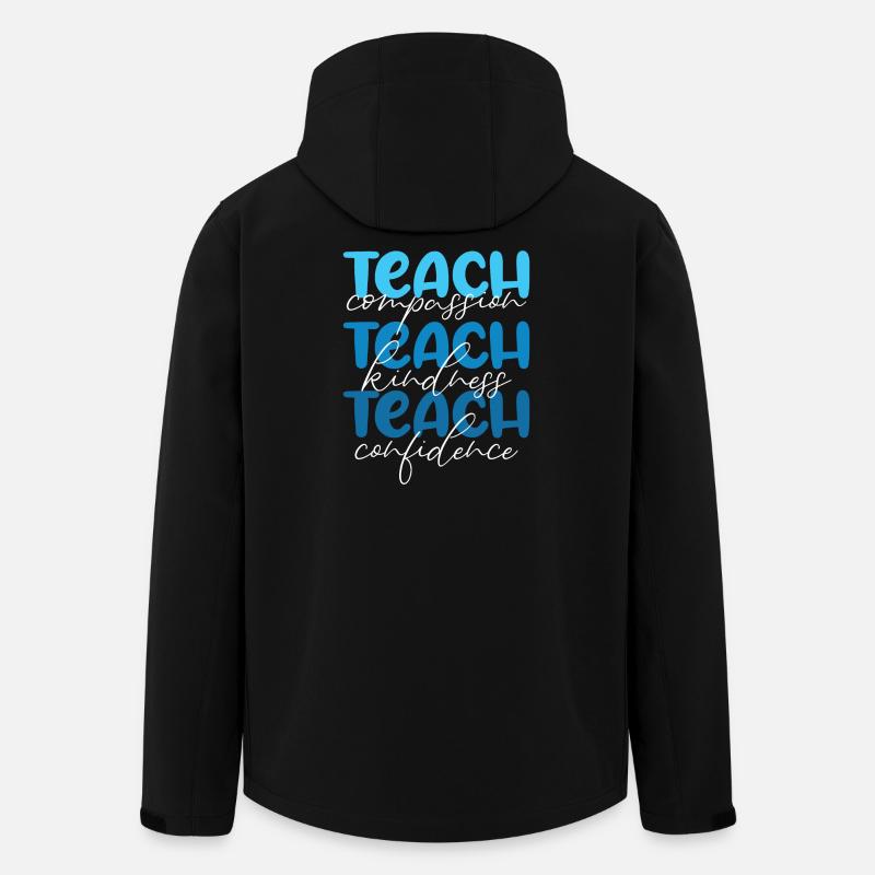 Teacher-Teach Compassion, Kindness and Confidence - Men’s Recycled Softshell Jacket by Stanley/Stella - black