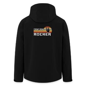 Front Row Rocker: Vintage Rock n Roll, Hard Rock - Recycelte Männer Softshell-Jacke von Stanley/Stella - Schwarz - Hinten - AI Model Male 185 light (185cm)