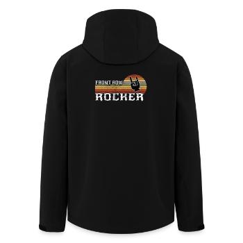 Front Row Rocker: Vintage Rock n Roll, Hard Rock - Men’s Recycled Softshell Jacket by Stanley/Stella - black - Back - AI Model Male 185 light (185cm)