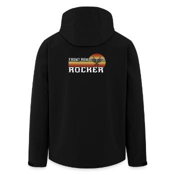 Front Row Rocker: Vintage Rock n Roll, Hard Rock - Men’s Recycled Softshell Jacket by Stanley/Stella - black - Back - AI Model Male 185 light (185cm)