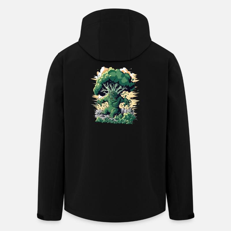 Brocoli géant Monster Brocoli - Veste softshell homme en polyester recyclé Stanley/Stella - noir