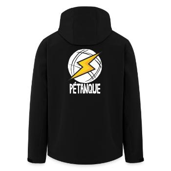 Boules de boules pour bouler et pétanque - Veste softshell homme en polyester recyclé Stanley/Stella - noir - Dos - AI Model Male 185 light (185cm)