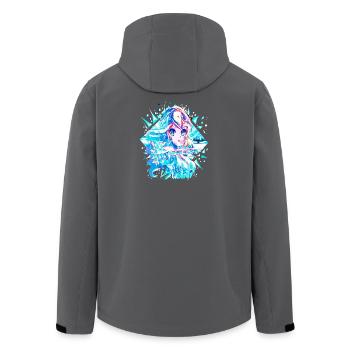 Anime Reine des neiges Princesse des glaces - Veste softshell homme en polyester recyclé Stanley/Stella - charbon - Dos - AI Model Male 185 light (185cm)