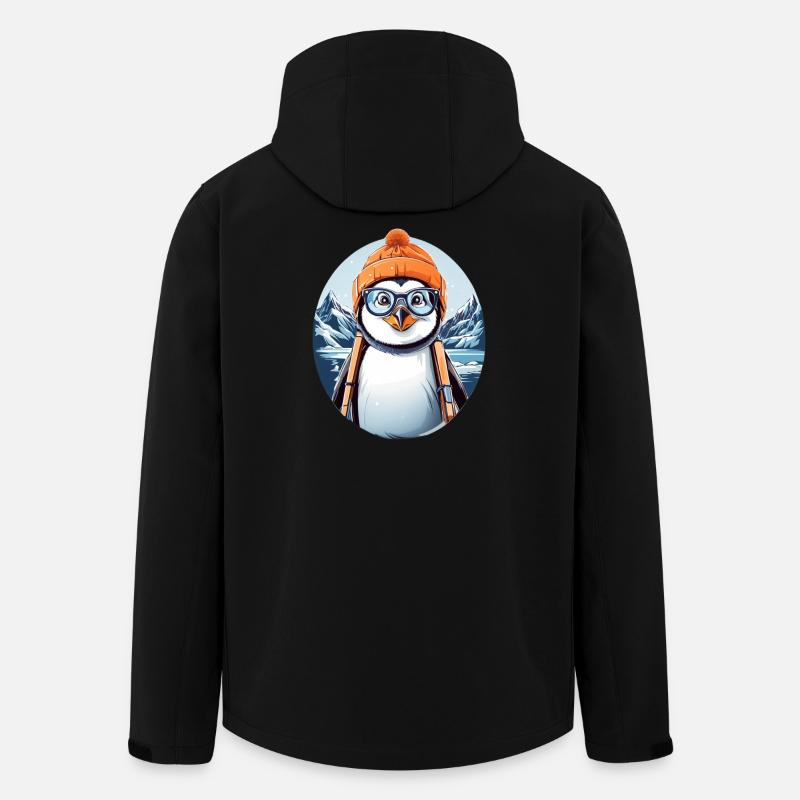 Cute Penguin - Men’s Recycled Softshell Jacket by Stanley/Stella - black