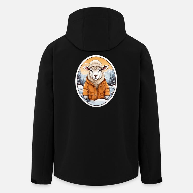 Süßes kuscheliges Schaf - Recycelte Männer Softshell-Jacke von Stanley/Stella - Schwarz