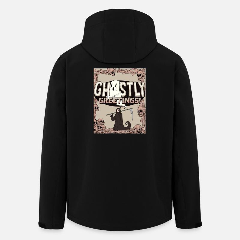 Geistlicher Sensenmann Grußdesign - Recycelte Männer Softshell-Jacke von Stanley/Stella - Schwarz