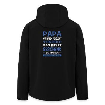 Papa Bester Papa Der Welt Geschenk Weihnachten - Recycelte Männer Softshell-Jacke von Stanley/Stella - Schwarz - Hinten - AI Model Male 185 light (185cm)