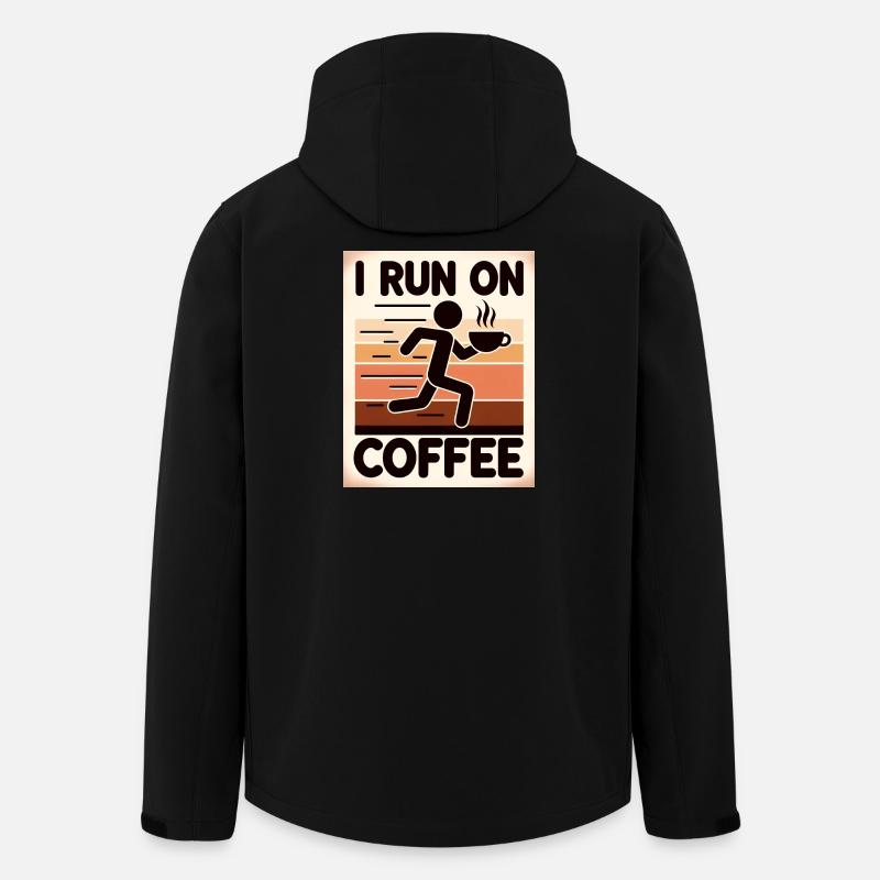 I Run on Coffee - Men’s Recycled Softshell Jacket by Stanley/Stella - black
