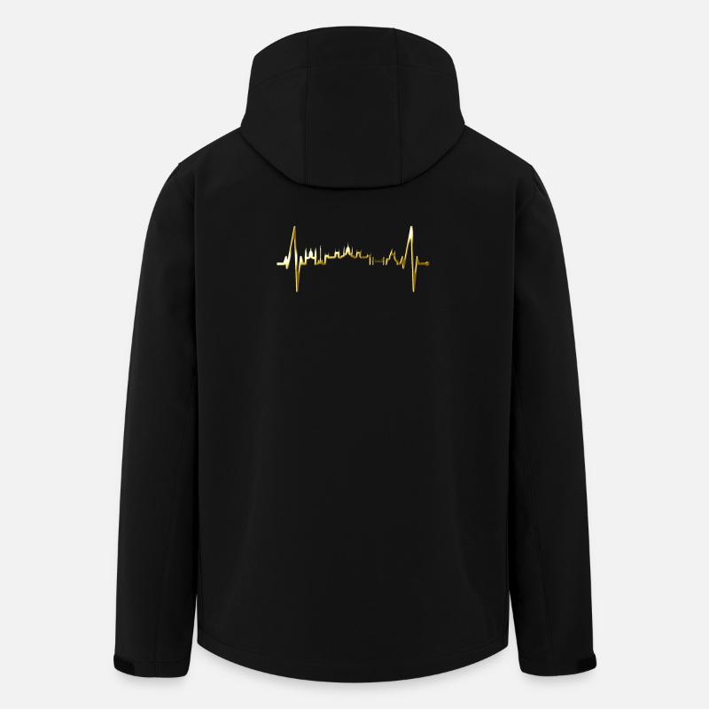 Budapest Skyline Herzschlag Ungarn Herz Budapester - Recycelte Männer Softshell-Jacke von Stanley/Stella - Schwarz