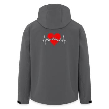 Budapest Skyline Herzschlag Ungarn Herz Budapester - Recycelte Männer Softshell-Jacke von Stanley/Stella - Schwarz - Hinten - AI Model Male 185 light (185cm)