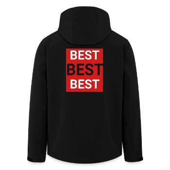 Bester - Recycelte Männer Softshell-Jacke von Stanley/Stella - Schwarz - Hinten - AI Model Male 185 light (185cm)