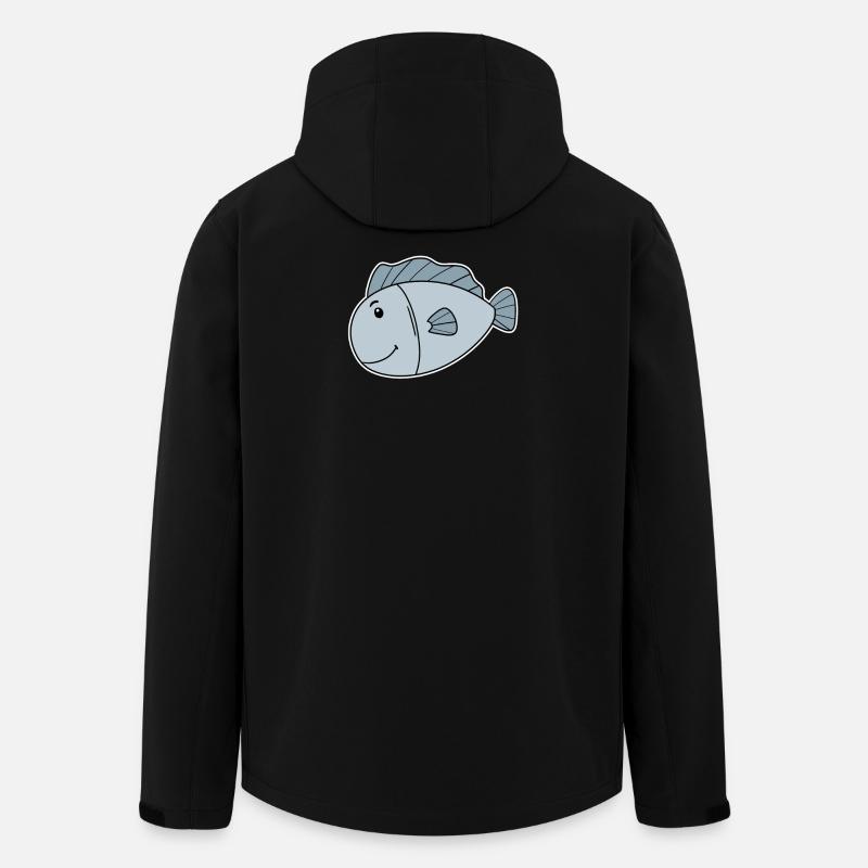 Fish Ocean Fish Motif - Men’s Recycled Softshell Jacket by Stanley/Stella - black
