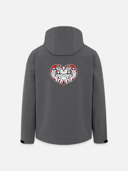 Heart Bear Love Romantic - Men’s Recycled Softshell Jacket by Stanley/Stella - black