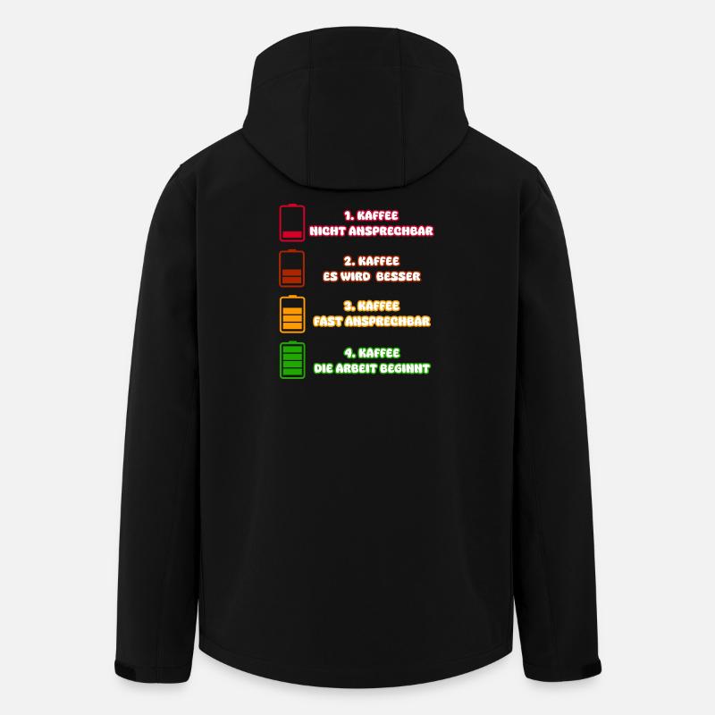 Kaffee Stufen 1-4 - Recycelte Männer Softshell-Jacke von Stanley/Stella - Schwarz