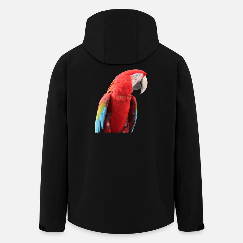 Papageien Vogel T-shirt Geschenk - Recycelte Männer Softshell-Jacke von Stanley/Stella - Schwarz