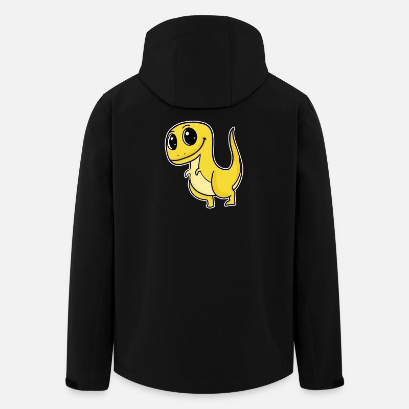 Motif de dinosaure - Veste softshell homme en polyester recyclé Stanley/Stella - noir