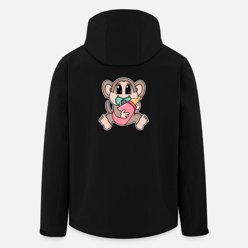 Bébé singe - Veste softshell homme en polyester recyclé Stanley/Stella - noir