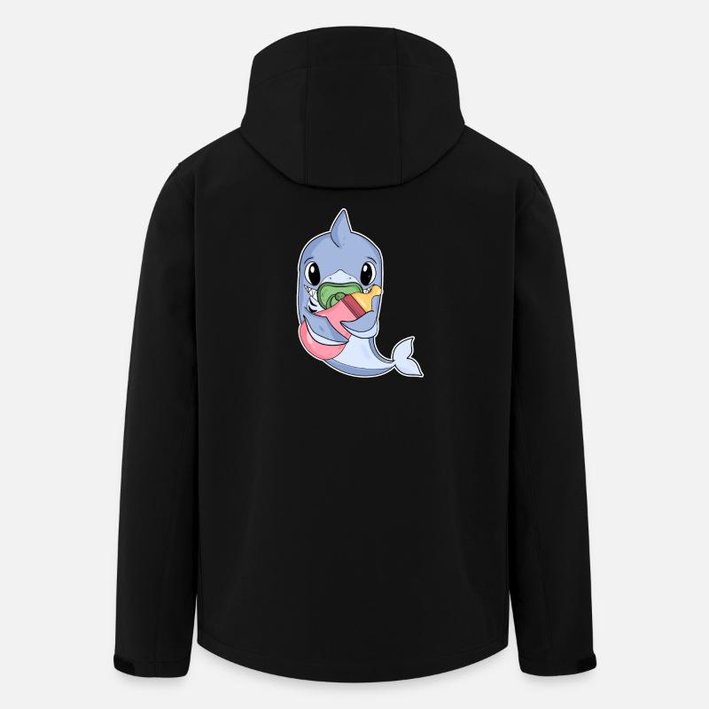 Bébé dauphin - Veste softshell homme en polyester recyclé Stanley/Stella - noir