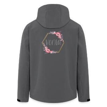 Venla fille nom cadeau de bébé - Veste softshell homme en polyester recyclé Stanley/Stella - noir - Dos - AI Model Male 185 light (185cm)