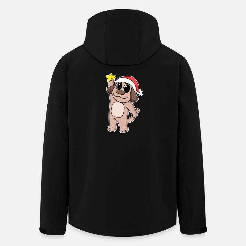 Hund Weihnachten - Recycelte Männer Softshell-Jacke von Stanley/Stella - Schwarz
