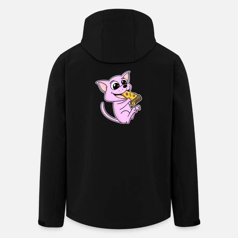 Sphynx Katze Pizza - Recycelte Männer Softshell-Jacke von Stanley/Stella - Schwarz