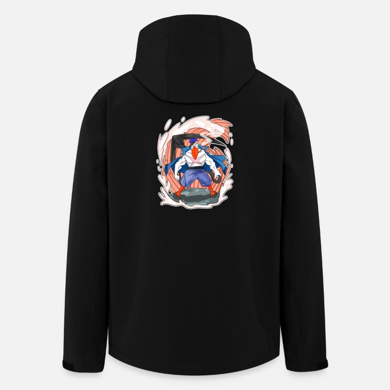 Möwe - Recycelte Männer Softshell-Jacke von Stanley/Stella - Schwarz