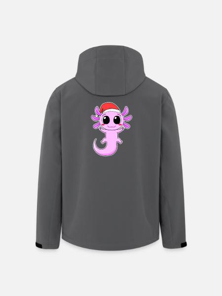 Axolotl Noël - Veste softshell homme en polyester recyclé Stanley/Stella - noir