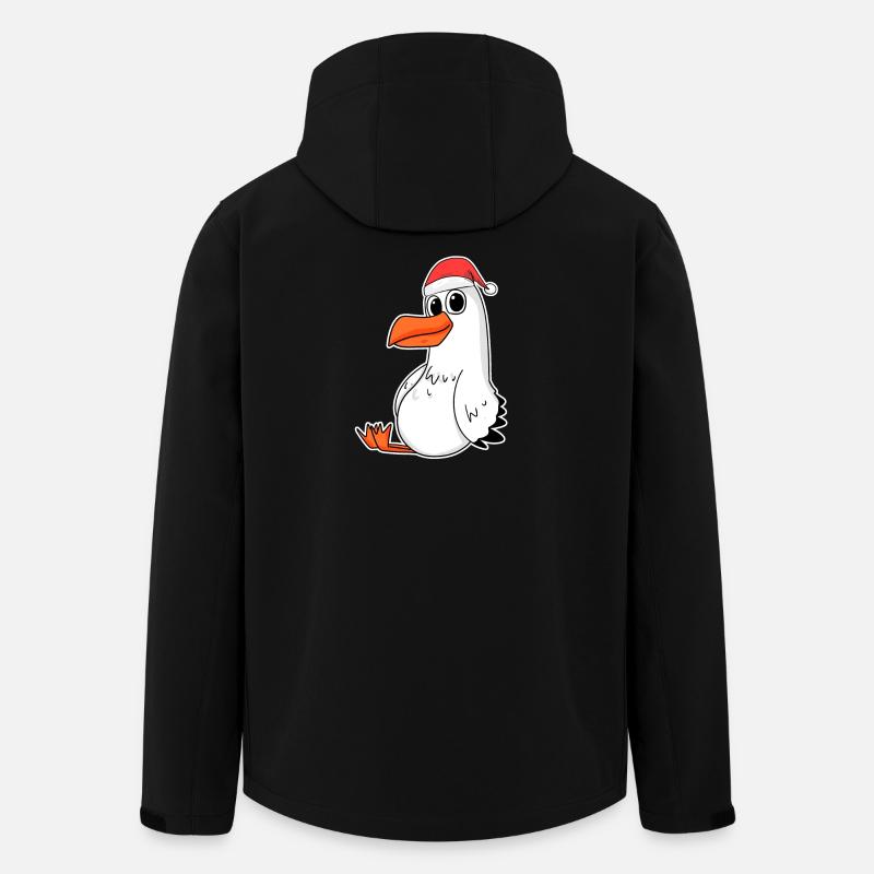 Mouette Noël - Veste softshell homme en polyester recyclé Stanley/Stella - noir