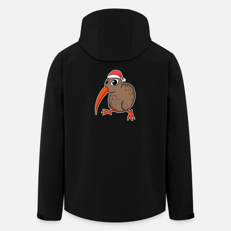 Kiwi Bird Christmas - Men’s Recycled Softshell Jacket by Stanley/Stella - black