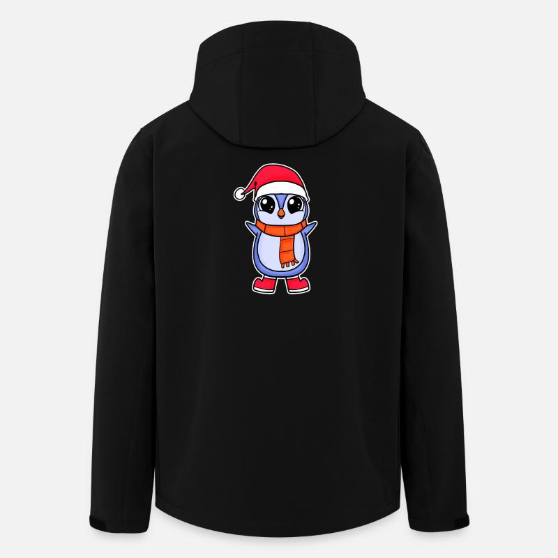 Pingouin Noël - Veste softshell homme en polyester recyclé Stanley/Stella - noir