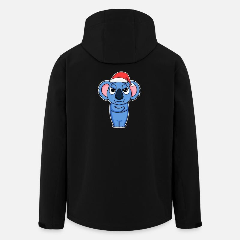 Koala Christmas - Men’s Recycled Softshell Jacket by Stanley/Stella - black
