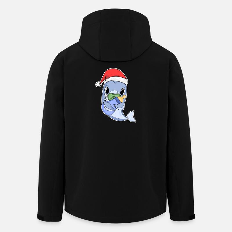 Requin bébé Noël - Veste softshell homme en polyester recyclé Stanley/Stella - noir