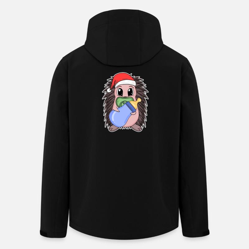 Hérisson bébé Noël - Veste softshell homme en polyester recyclé Stanley/Stella - noir