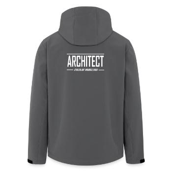 Je suis un architecte étudiants en architecture vintage - Veste softshell homme en polyester recyclé Stanley/Stella - charbon - Dos - AI Model Male 185 light (185cm)