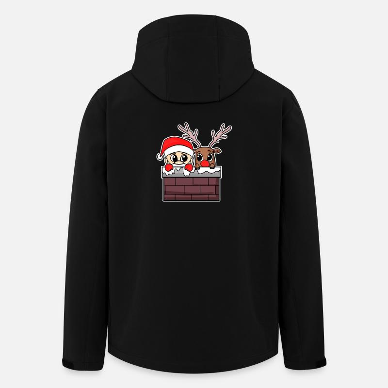 Père Noël cerf - Veste softshell homme en polyester recyclé Stanley/Stella - noir
