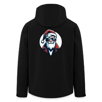 Père Noël Hipster - Noël Chic - Veste softshell homme en polyester recyclé Stanley/Stella - noir - Dos - AI Model Male 185 light (185cm)