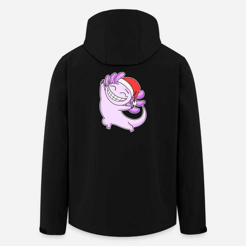 Axolotl Christmas - Men’s Recycled Softshell Jacket by Stanley/Stella - black