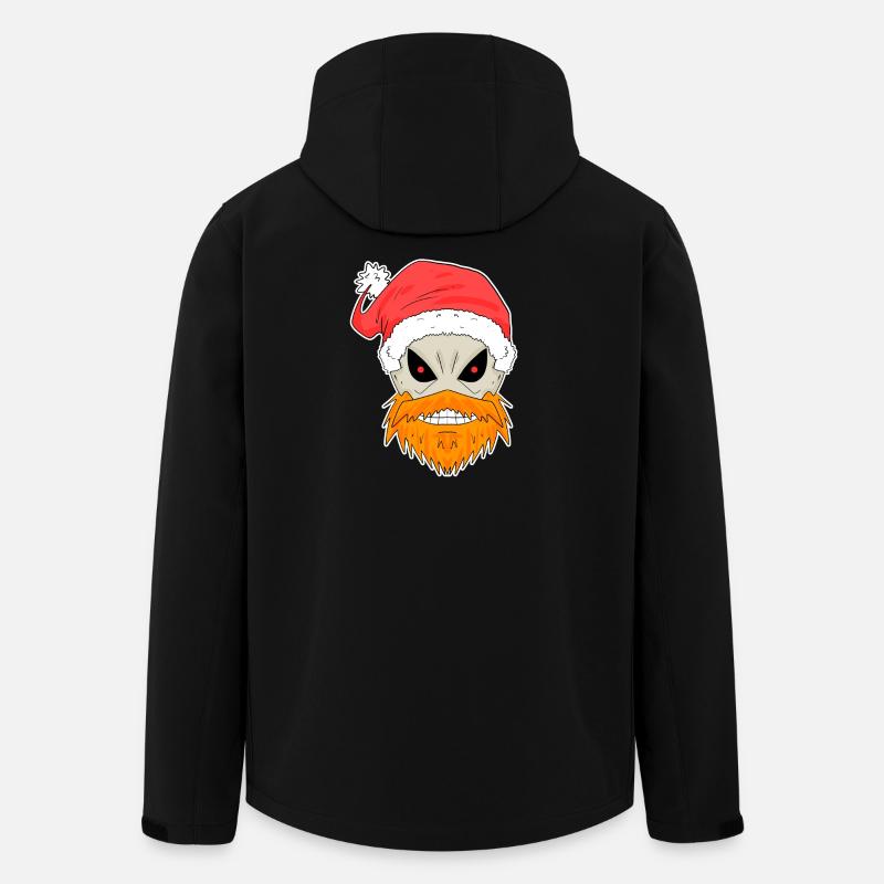 Weihnachtsmann Totenkopf - Recycelte Männer Softshell-Jacke von Stanley/Stella - Schwarz