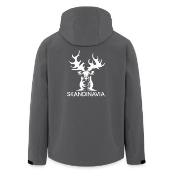 skandinavien schweden norwegen rentier elch hirsch - Recycelte Männer Softshell-Jacke von Stanley/Stella - Anthrazit - Hinten - AI Model Male 185 light (185cm)
