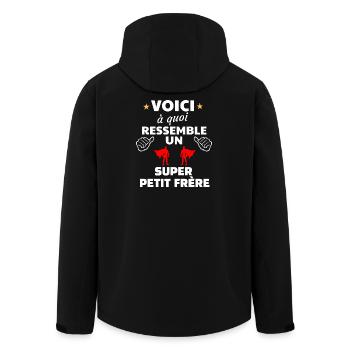 Super Frère Illustration Motivante - Veste softshell homme en polyester recyclé Stanley/Stella - noir - Dos - AI Model Male 185 light (185cm)