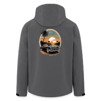 Classic Cars 1950 - Men’s Recycled Softshell Jacket by Stanley/Stella - anthracite - Back - AI Model Male 185 light (185cm)